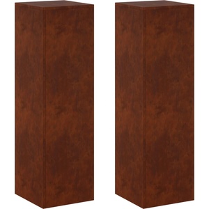 vidaXL Стойка за растения 2 pcs Ръждясало 30 x 30 x 100 см (8012515)