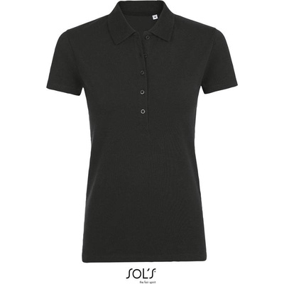 SOL'S Phoenix Women Dámske elastické polo čierna