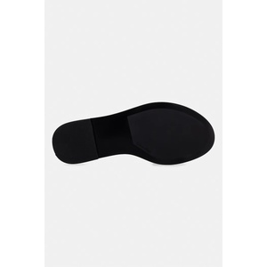Calvin Klein чехли дамски от кожа ROUND FLAT SNDL LTH BAR HW 2 (HW0HW02925)