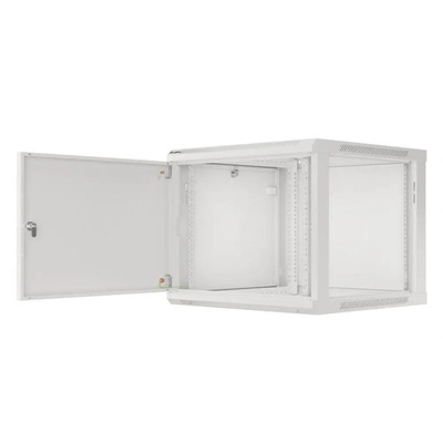 Lanberg Шкаф Lanberg стелаж 19" за монтаж на стена 9U/600x600 за самостоятелно сглобяване с метална врата сив (плоска опаковка) (WF01-6609-00S)