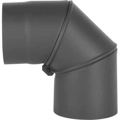 Strend Pro Koleno HS.EX 090/150/1,5 mm, nastavitelný úhel, kouřovod, kouřové kominové koleno pro spojování trubek kouřovodu ST221748