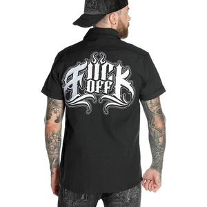 HYRAW Мъжка риза hyraw - chemise fuck off - ss21-m33-ch