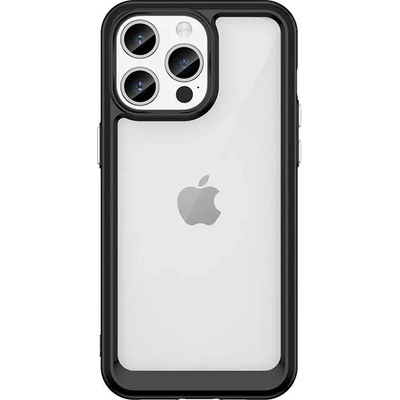 HQWear Кейс с гъвкава рамка HQWear Outer Space за iPhone 15 Pro Max, черен (9145576279694)