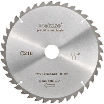 Metabo Pílový kotúč HW/CT 216x30, 40 WZ 5°