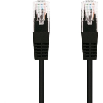 C-Tech CB-PP5-05BK patch, Cat5e, UTP, 0,5m, černý