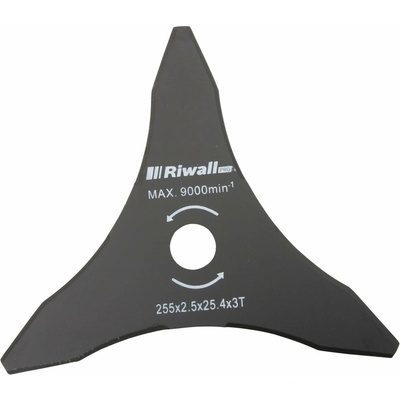 Riwall PRO Žací nůž třízubý ke křovinořezu pr. 255mm vnitřní průměr 25,4mm tloušťka 2,5mm