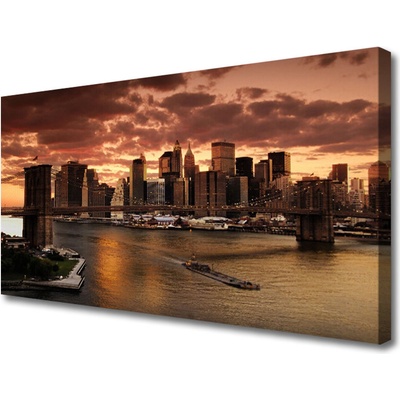 Obraz na plátně Město Brooklynský Most 100x50 cm