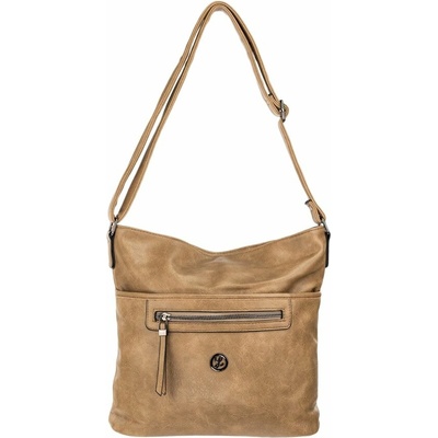 ADRIA dámska crossbody koženková kabelka taupe