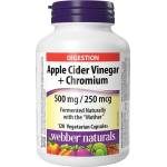 Webber Naturals Apple cider vinegar + Chromium, 500 mg/250 mcg, 120 капсули, Webber Naturals (3936 WN)
