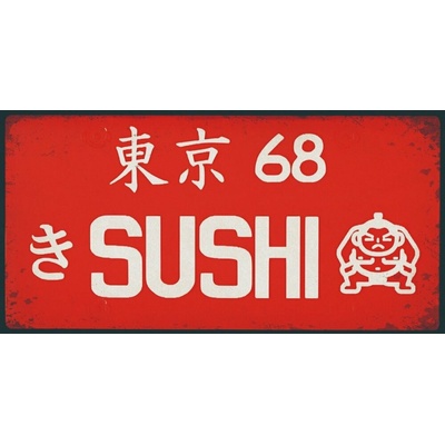 Ceduľa značka Sushi
