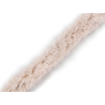 Všívací lemovka / lampas z umělé kožešiny kulatý šíře 2 cm Varianta: 3 béžová světlá, Balení: 1 m 55835/141086/257556