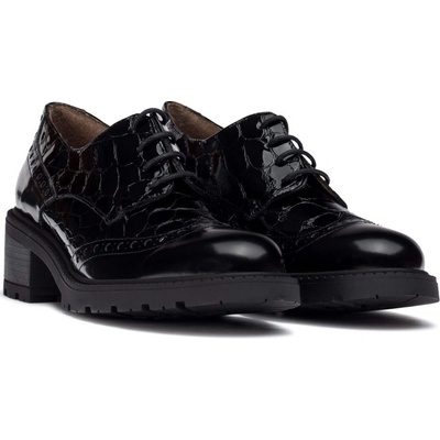 Wonders polobotky černé lakované kožené D-1408 NEGRO