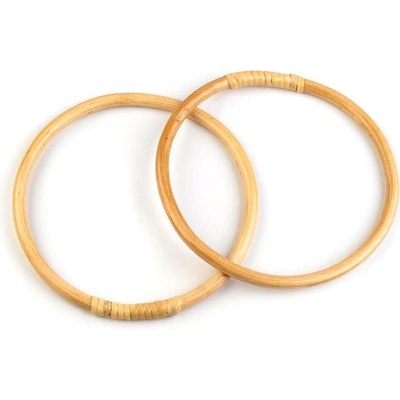 Prima-obchod Bambusová ucha na tašky / lapač snů Ø15 cm, barva 1 (15 cm) bambus světlý