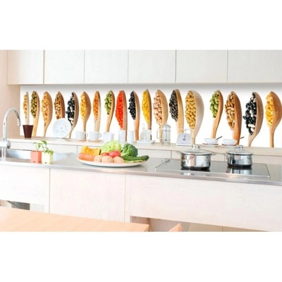 DIMEX ART Фототапет за кухня - дървени лъжици 350 x 60 см