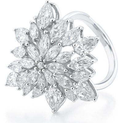 Solla Diamond Blossom Strieborný prsteň 925 so zirkónmi ST Z PR 025