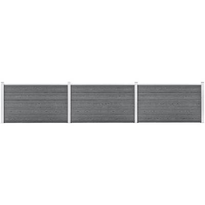 vidaXL Zahradní plot WPC 526 x 106 cm šedý