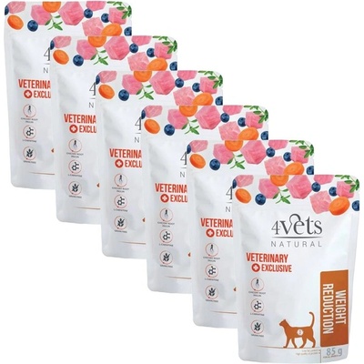 4Vets NATURAL 4Vets Cat Natural Veterinary Exclusive ЗА ПОНИЖАВАНЕ НА ТЕГЛО 6 x 85 г