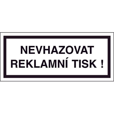 Walteco Nevhazovat reklamní tisk, 70x30mm, samolepka Množství: 1 ks , 20785