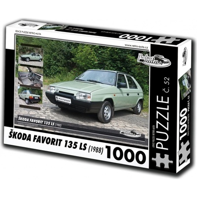 Retro-auta č. 52 Škoda Favorit 135 LS 1988 1000 dielov