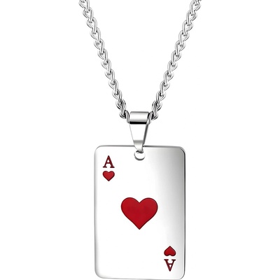 HARAHU Колие sp-34155 - Сребърен / Червен kp34155 (sp-34155)