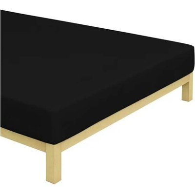 BedTex Prostěradlo jersey černé 180x200
