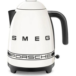Smeg Електрическа кана SMEG Porsche KLF03PCWEU, 2400 W, 1.7 л, 360° основа, Гланцово покритие, Бял (KLF03PCWEU) Електрически кани