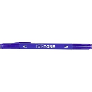 Tombow Томбоу Маркер TwinTone пруски син 0, 3/0, 8 (WS-PK17)