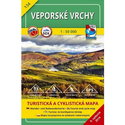 Veporské vrchy 134 Turistická mapa 1:50 000