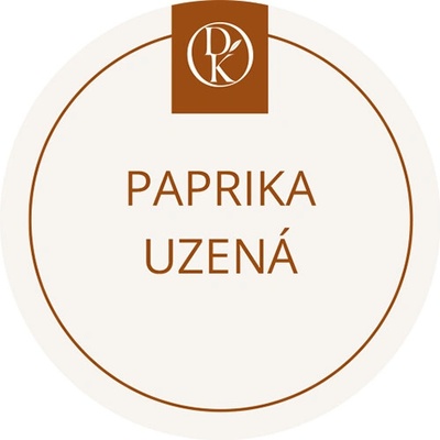 Davídkovo koření Etiketa Paprika uzená béžová průměr 4,5 cm 1 ks