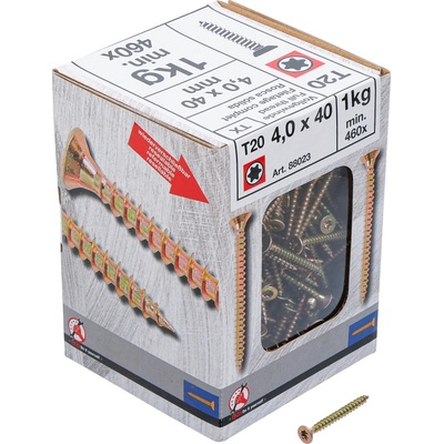 Kraftmann 88023 Viacúčelové skrutky T-profil T20 4,0 x 40 mm 1 kg / 460 ks