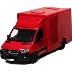Kinsmart Метален микробус Kinsmart - Mercedes-Benz Sprinter, 1: 48, червен (52146)
