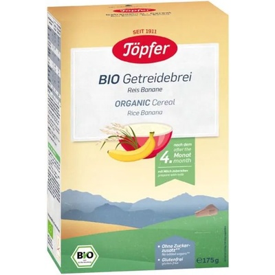Töpfer Безмлечна био каша Töpfer - Ориз и банан, 175 g (4006303004765)