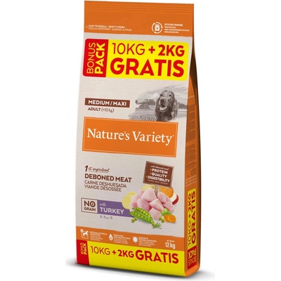 Nature's Variety No Grain Medium/Maxi Adult krůtí 2 x 12 kg