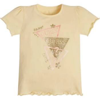 Image 1 of GUESS Тениска с къс ръкав в жълто с глитери за момиче Guess