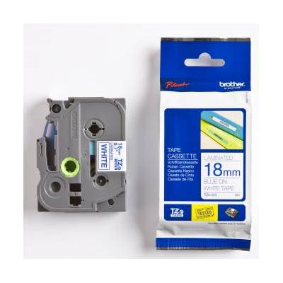 páska BROTHER TZ243 modré písmo, biela páska Tape (18mm) (TZE243)