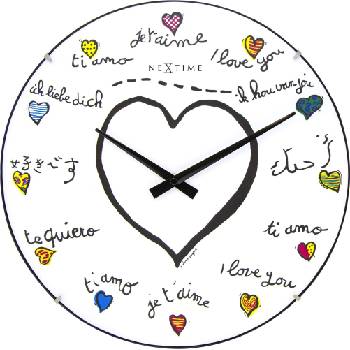 NeXtime Стенен часовник Loving You Dome (3160)