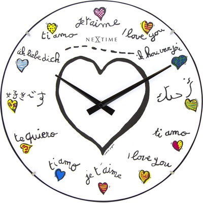 NeXtime Стенен часовник Loving You Dome (3160)