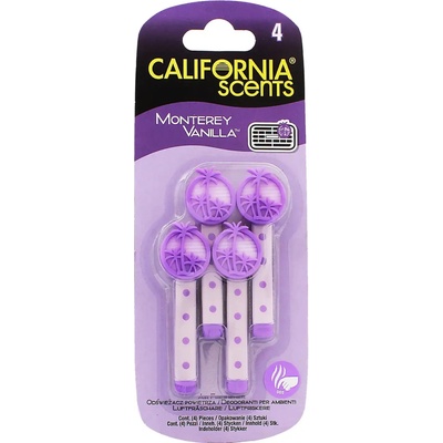 California Scents Vent Stick Monterey Vanilla 4 ks