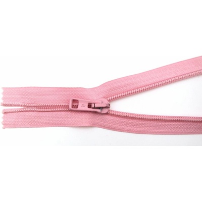 Špirálový zips č. 5 - nedeliteľný - ružový - dĺžka 16 cm