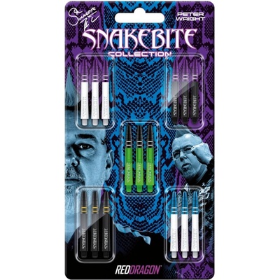 Red Dragon Sada násadek Peter Wright Snakebite - Nitro Ionic - Collection Card