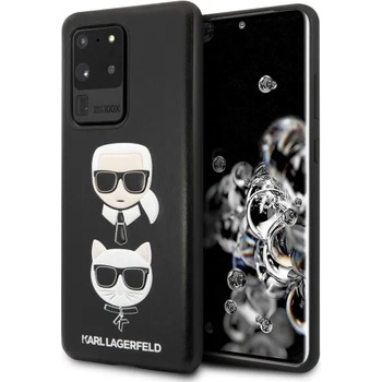 KARL LAGERFELD Луксозен Калъф за SAMSUNG S20 Ultra, KARL LAGERFELD Karl & Choupette Case, Черен (KLHCS69KICKC)