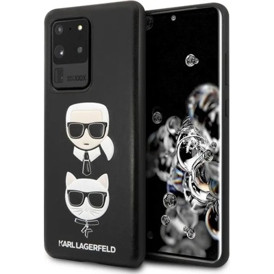 KARL LAGERFELD Луксозен Калъф за Samsung S20 Ultra, Karl Lagerfeld Karl & Choupette Case, Черен (KLHCS69KICKC)