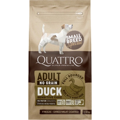 Quattro Adult SB bez obilovin s Kachnou 150 g