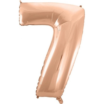 GODAN B&C Foliový balónek Number 7" růžové zlato 92 cm