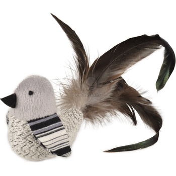 Image 1 of Flamingo сива котешка играчка с пера 1 бр