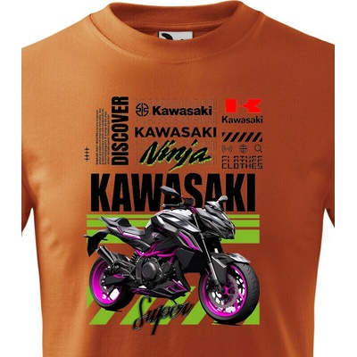 Dětské triko Kawasaki Ninja Oranžová Canvas tričko Bezvatriko.cz 2376