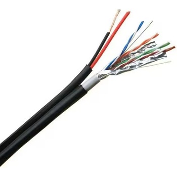 Екском FTP Cat5e 24AWG Cu + 2x0, 75mm CU захранващи проводници (FTP Cat5e 24AWG Cu + 2x0,75mm CU)