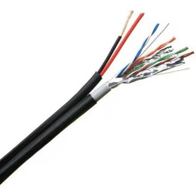 Екском FTP Cat5e 24AWG Cu + 2x0, 75mm CU захранващи проводници (FTP Cat5e 24AWG Cu + 2x0,75mm CU)