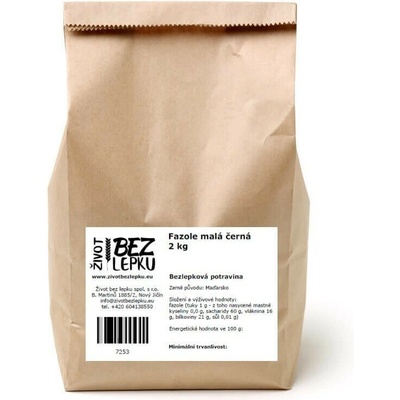 Život bez lepku Fazuľa malá čierna 2 kg