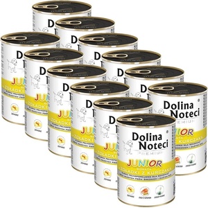 Dolina Noteci Долина Нотеци Премиум Джуниор Богат с Пилешки Сърца 12 x 400 г